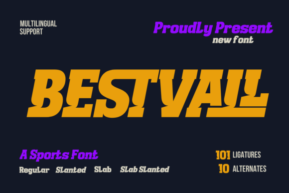 Bestvall Typeface for Dynamic Editorial Design