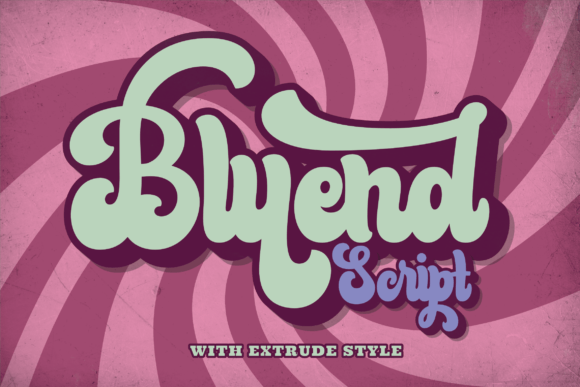 Bluend: A Bold Retro Script Font for Brands