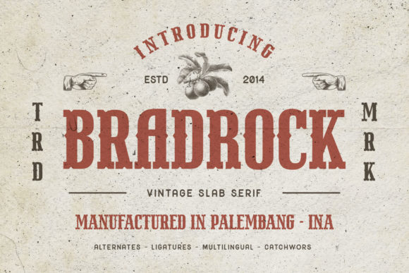 Bradrock: A Vintage Slab Serif Typeface for Bold Campaigns