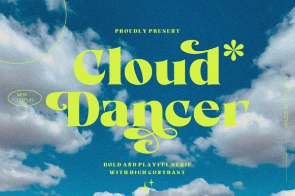 Cloud Dancer Typeface for Editorial Design