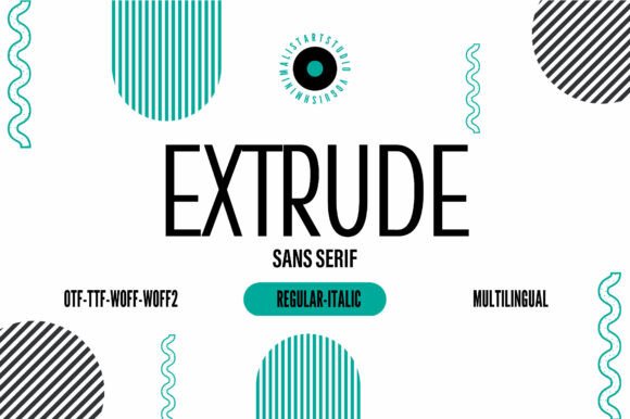 Extrude: A Clean Sans Serif Typeface for Modern Brands