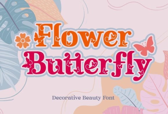 Flower Butterfly Font for Small Business Branding