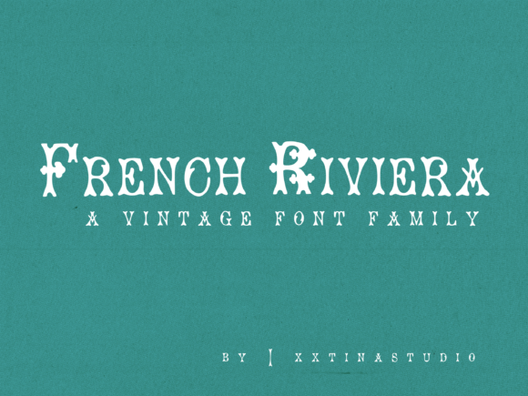 French Riviera Vintage Display Font for Crafters
