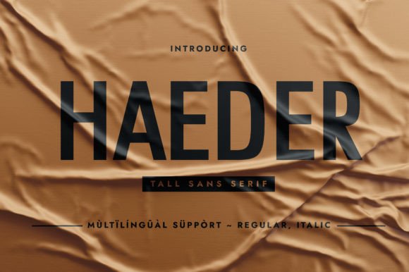 Haeder Font: The Tall Condensed Sans for Bold Branding