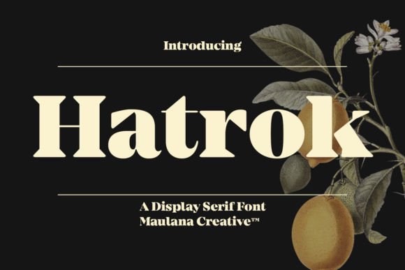 Hatrok: A Bold Serif Font for Editorial Design