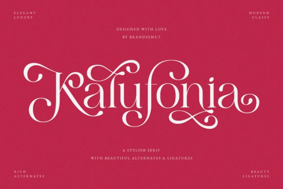 Kalufonia: A Modern Serif Font for Digital Design