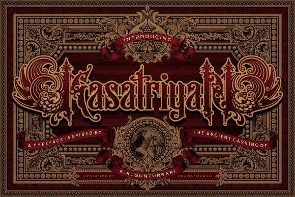 Kasatriyan Typeface for Bold Display Designs