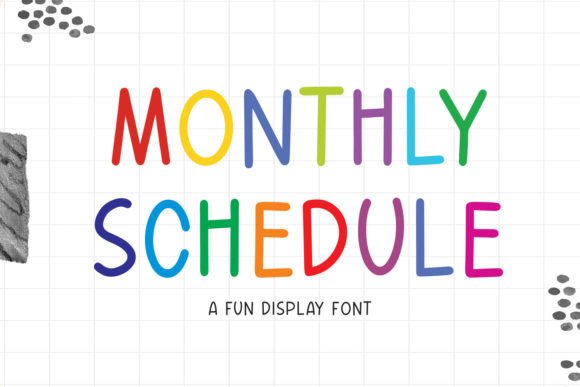 Monthly Schedule: A Natural Handwritten Typeface