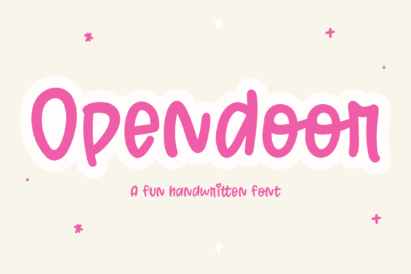 Opendoor: A Whimsical Paintbrush Display Font for Kids