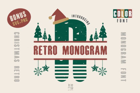 Retro Monogram Typeface for Vintage Branding