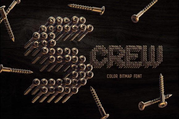 S-crew: A Vintage 3D Typeface for Branding