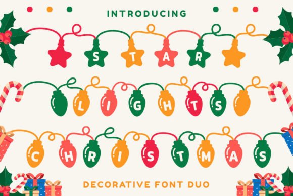 Star Lights Christmas Typeface for Holiday Branding