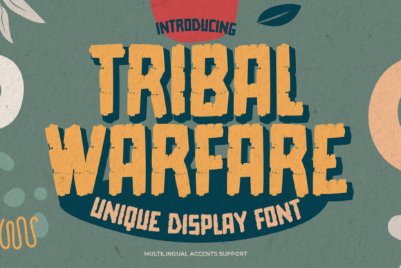 Tribal Warfare Display Font for Crafters